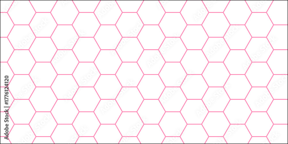 The pink seamless abstract hexagon honeycomb geometric pattern vector illustration forms a textured backdrop structure suitable for a technology wallpaper design