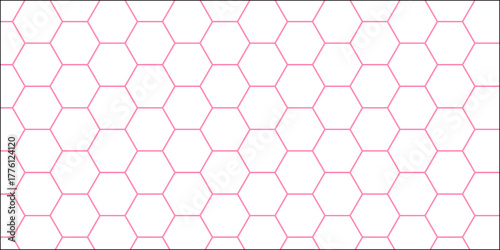 The pink seamless abstract hexagon honeycomb geometric pattern vector illustration forms a textured backdrop structure suitable for a technology wallpaper design