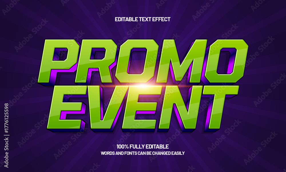 Obraz premium promo event editable sale text effect for promotion and advertising