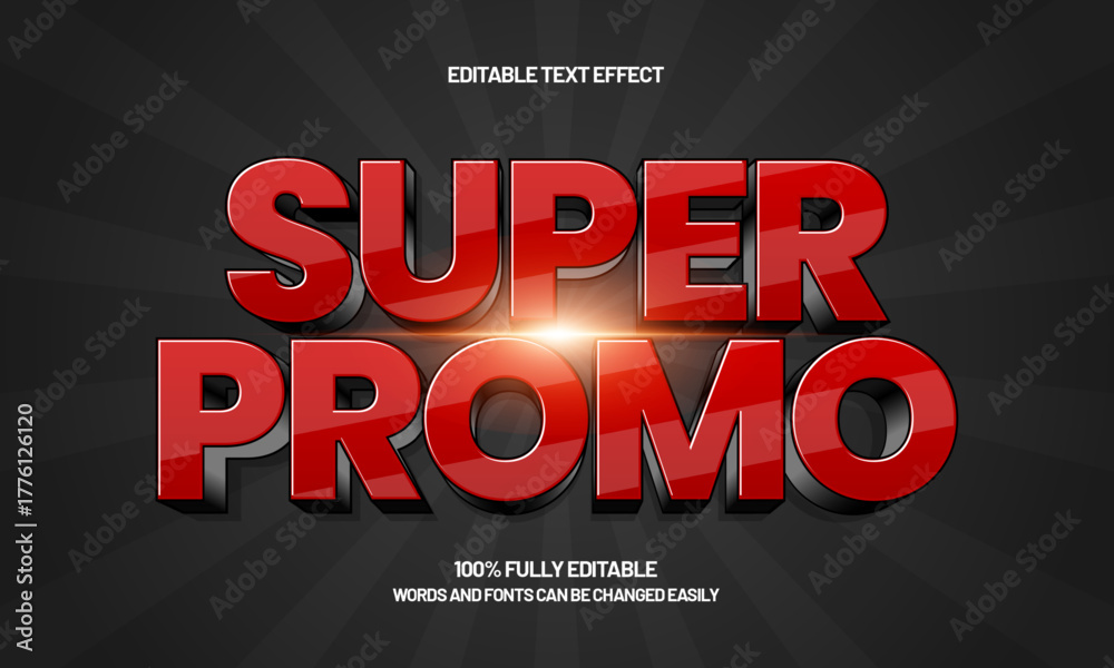 Obraz premium super promo editable sale text effect for promotion and advertising
