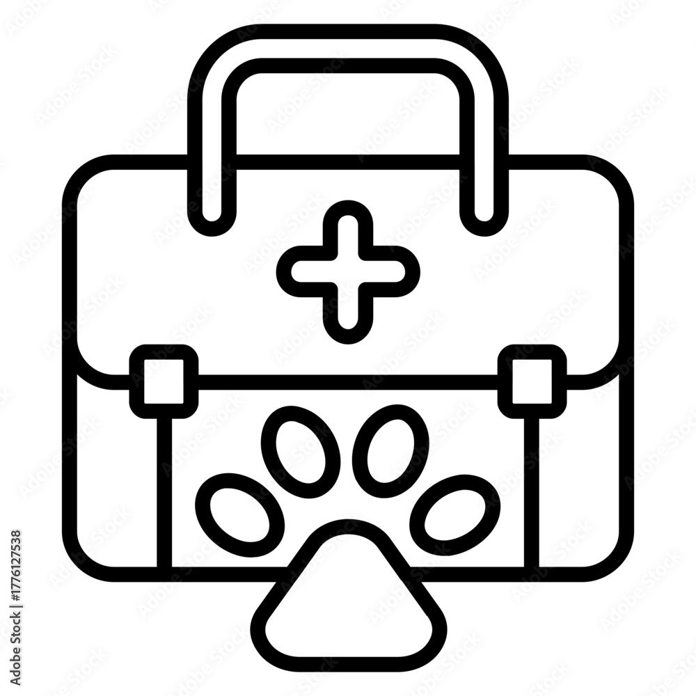 Obraz premium Pet First Aid Kit Icon