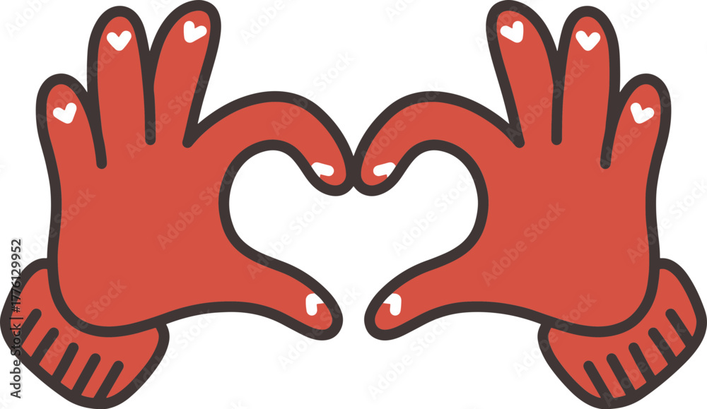 Obraz premium 장갑 손하트