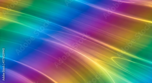 Abstract iridescent gradient background with holographic texture.