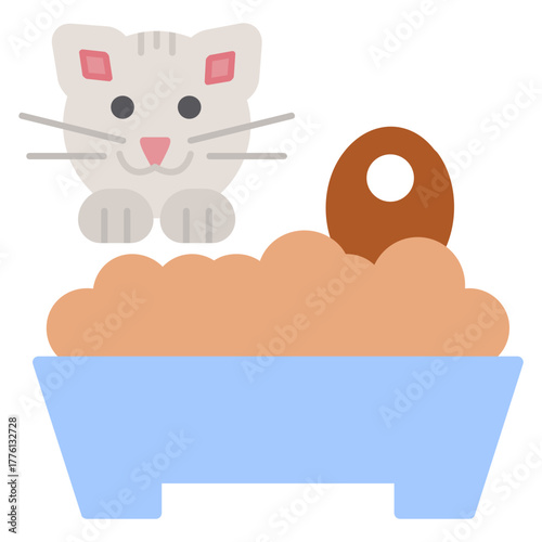 Cat Litter Box Icon