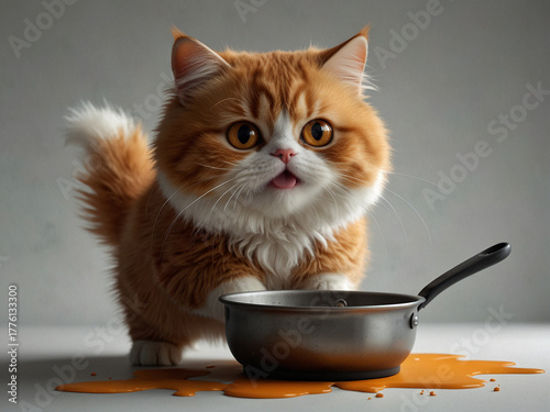 Curious Kitty and the Spilled Soup. Generative Ai
