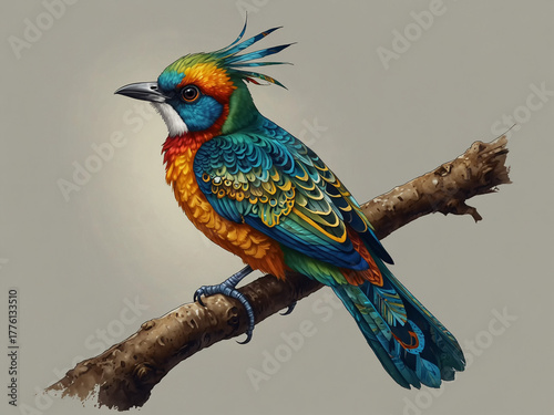 The Jewel-Feathered Bird. Generative Ai