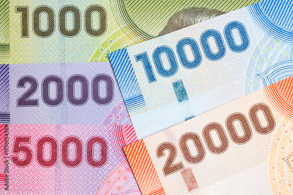 Obraz premium Chilean peso a business background