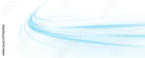 Glowing curved lines in shades of blue form abstract airflow patterns. Ideal for illustrating innovation, clarity, and motion in modern digital design.