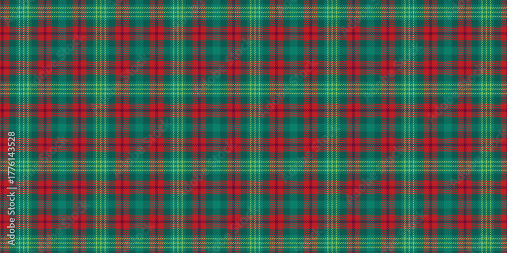Obraz premium Vibrant Colorful Plaid Seamless Pattern with Flannel Texture. Winter checked abstract design for tartan and gingham shirt prints. Line and square geometric lumberjack art perfect for fabric, fashion