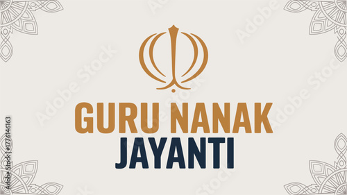 Guru Nanak Jayanti Celebration with Khanda Symbol