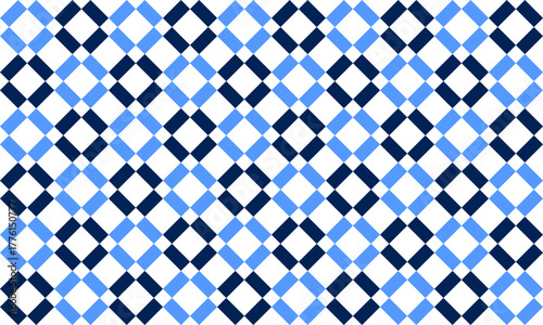 blue plaid fabric texture, blue and black diamond checkerboard repeat pattern, replete image, design for fabric printing, rhombus grid net
