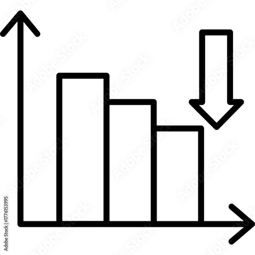 Bar Graph Showing a Declining Trend