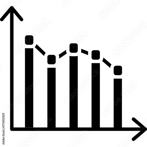 Bar Graph Showing Declining Trend