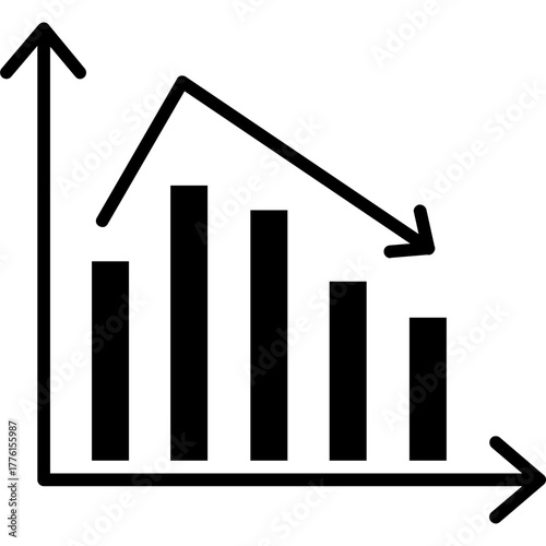 Decreasing Bar Graph with Arrow
