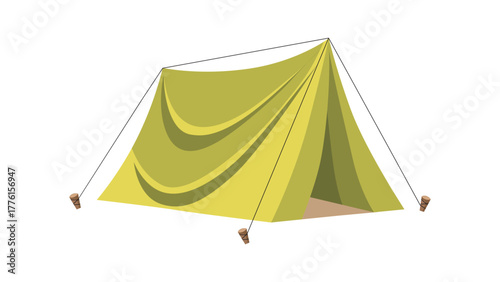tourist tent isolated on white