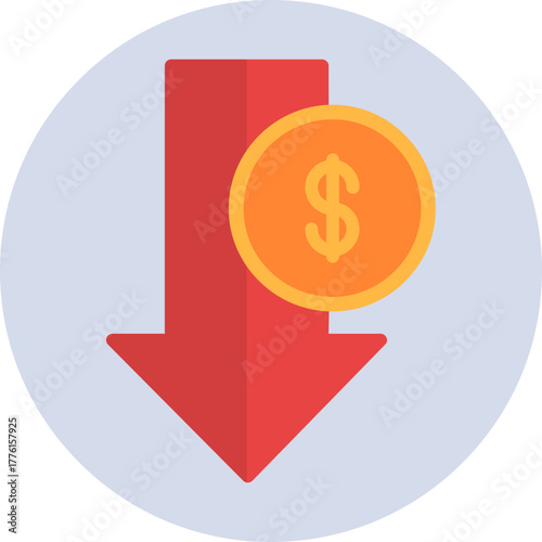 Illustration of Cost Reduction with Downward Arrow