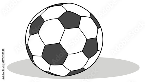Iconic soccer ball ready for action, symbolizing sport, competition, and athletic achievement for energetic promotions