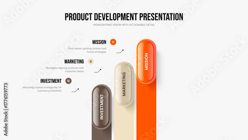 Corporate Insight Frame Layout Vector Illustration. Digital Plan 3 Step Diagram Slideshow Template. Creative Introduction Three Option Infographic Presentation Design.