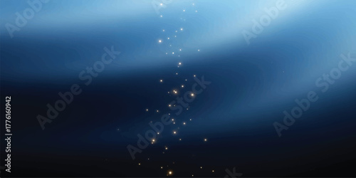 Abstract underwater scene with bubbles rising deep blue gradient background perfect for a serene and calming visual