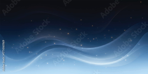 Abstract blue wave background with glowing particles elegant vector design for presentations websites and creative projects
