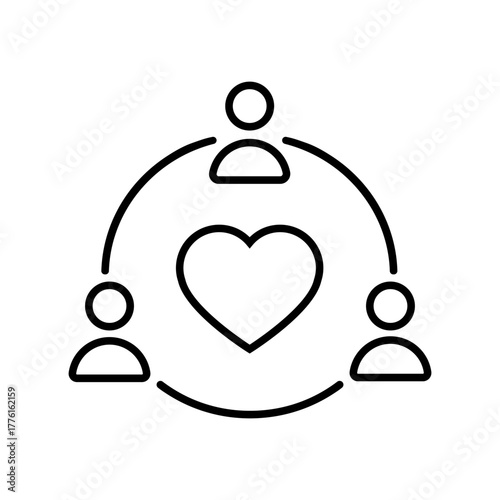 Volunteer icon vector. Community service  illustration sign. helping symbol. donation logo.