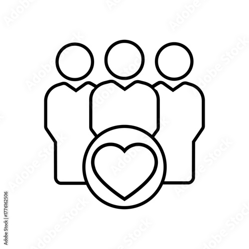 Volunteer icon vector. Community service  illustration sign. helping symbol. donation logo.