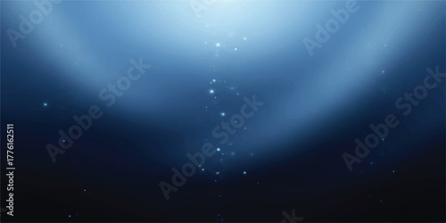 Abstract underwater scene with bubbles and light rays deep blue gradient background for marine and ocean themes creating a sense of depth and mystery