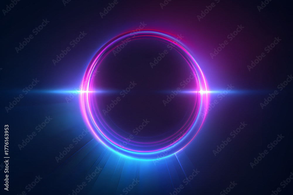 Obraz premium glowing blue and purple gradient light background with clean center copy space creating a sleek futuristic tech aesthetic