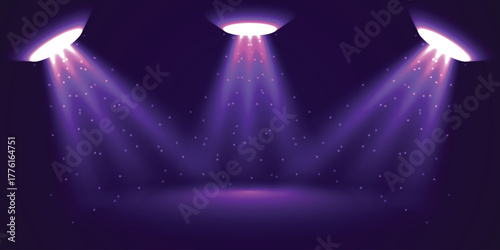 Purple Triple Neon Spotlight Beam