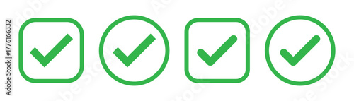 check mark icon button set. check box icon with right or correct buttons and yes checkmark tick box icons - checkbox symbol sign. check mark box square frame. 