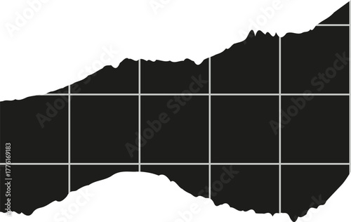 Abstract Torn Grid Paper