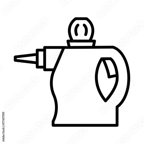 black outline steam cleaner icon clip art preview