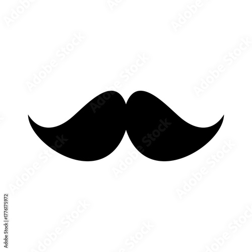 moustache icon isolate on white background.