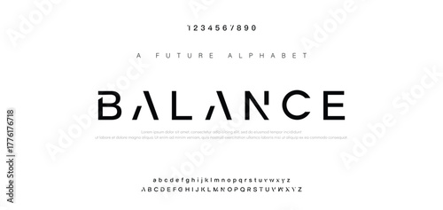 Modern Bold Font. Regular Italic Number Typography urban style alphabet fonts for fashion, sport, technology, digital, movie, logo design, vector illustration