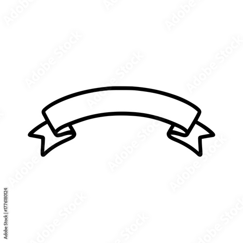 Blank banner ribbon for creative design projects