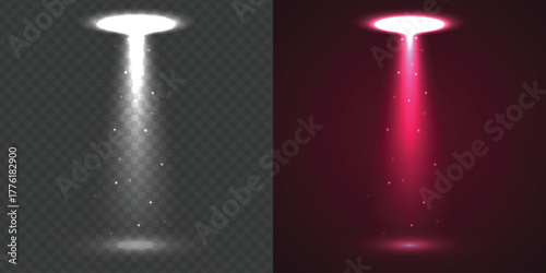 Red Neon Spotlight Beam Glow