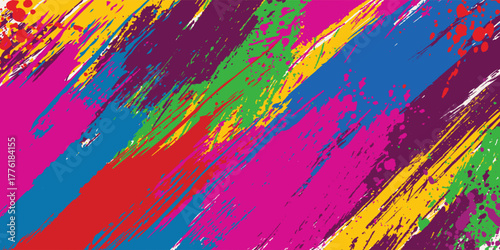 Colorful paint splash isolated on white background. Abstract colorful splash. Colorful paint explosion, illustration. eps 10