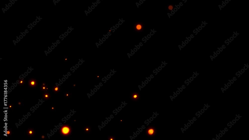 Bonfire Sparks and Glowing Embers – Dusty Hot Fire Particles Rising ...