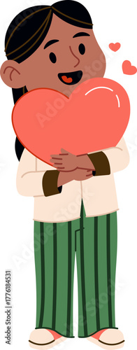 Girl Holding Heart Shape