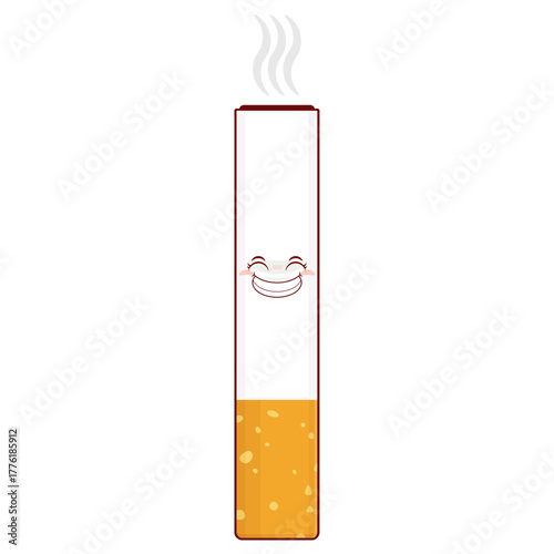 Cigarette smile face cartoon cute