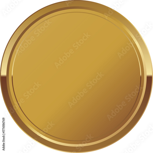 高級感のある円形フレーム　ゴールド