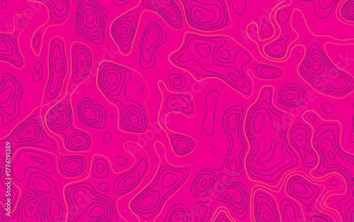 Detailed topographical map design with color and text elements