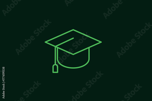 master's degree illustration in flat style design. Vector illustration.	

