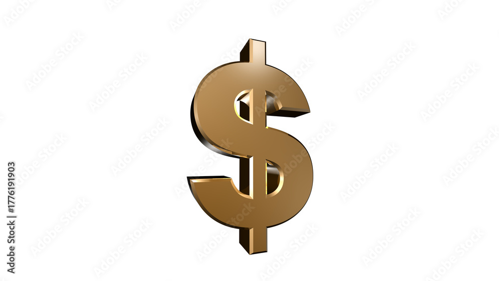 Obraz premium golden dollar symbol