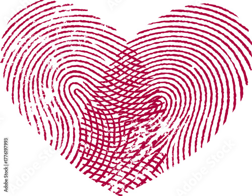 Heart Shaped Fingerprint Pattern