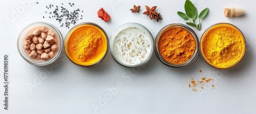 Wallpaper Mural Variety of Natural Cosmetic Ingredients in Glass Bowl for Homemade Face Mask and Spa Treatment Torontodigital.ca