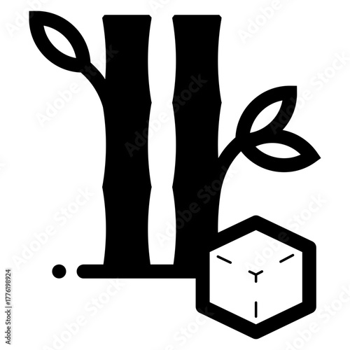 sucrose sugar from sugarcane icon