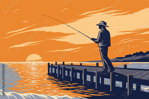 -fisherman-standing-on-jetty-watching-sunset--flat.eps