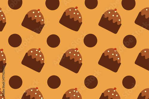 Chocolate Dessert Pattern Background Design