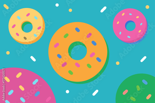 Donut Sprinkle Fun Background Design